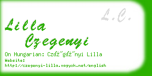 lilla czegenyi business card